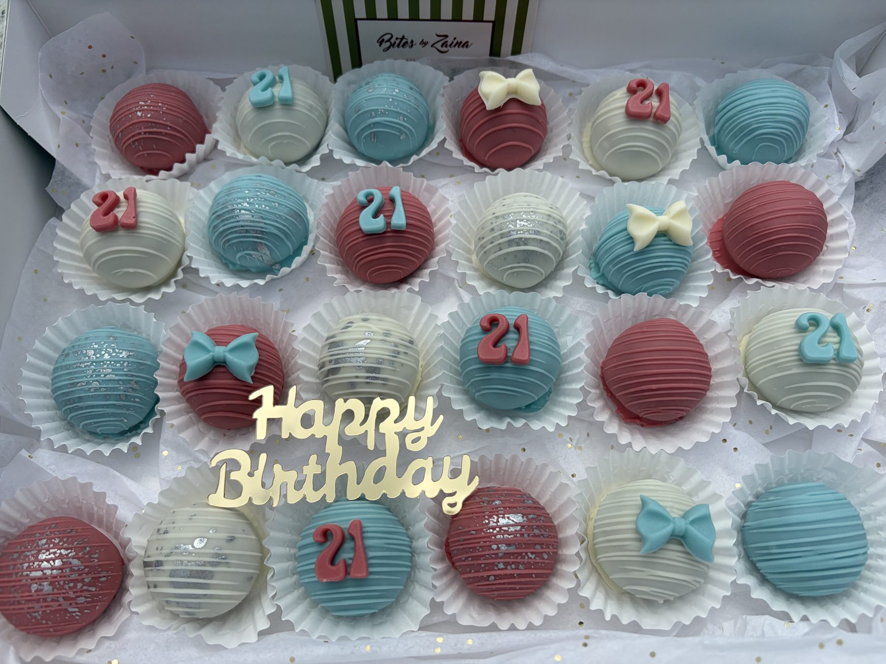Sports-themed chocolate truffle box